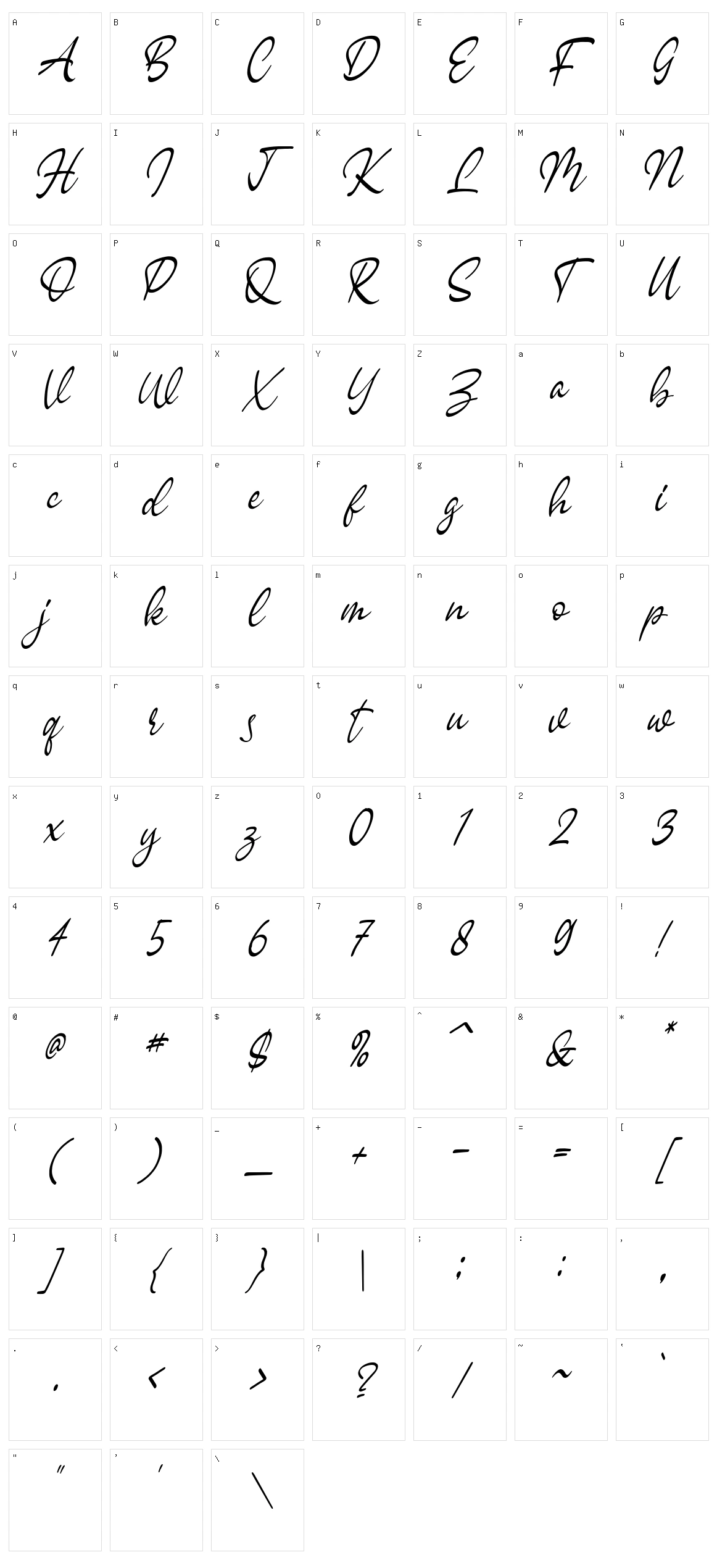 Sagesta Character Set