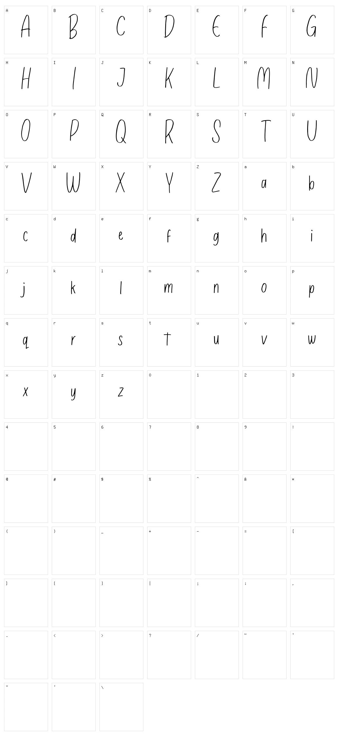 Sagittaria Character Set