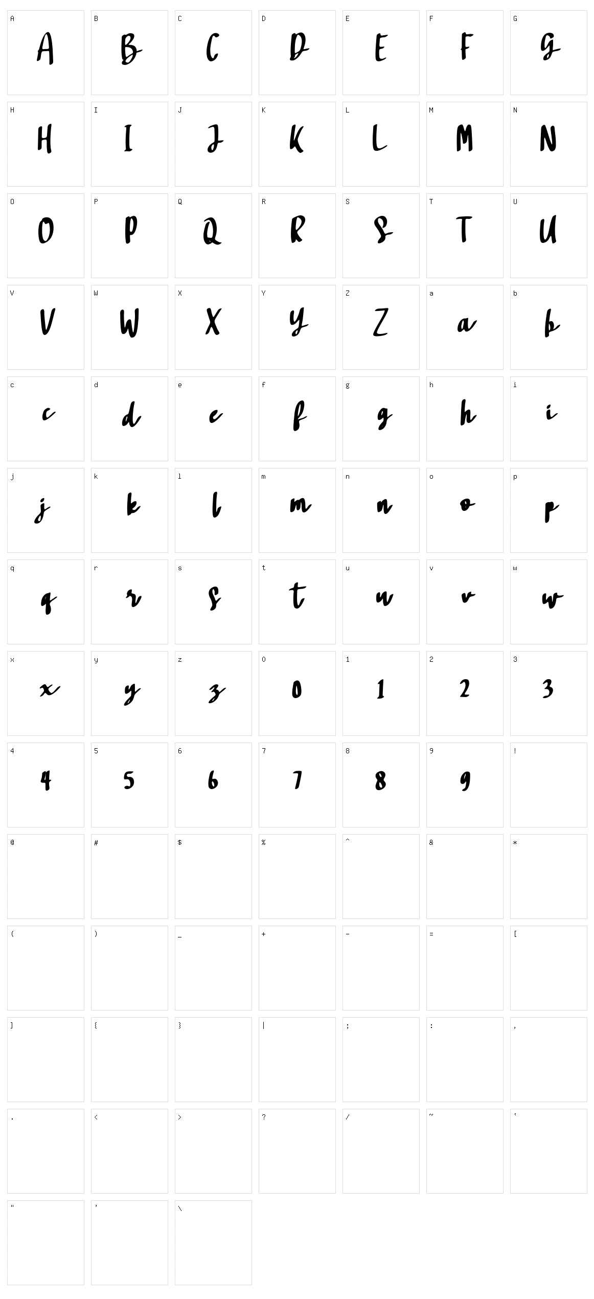 Sajodo Character Set