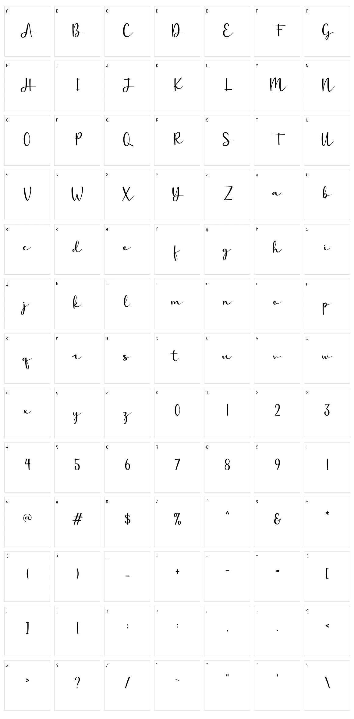Sakura Character Set