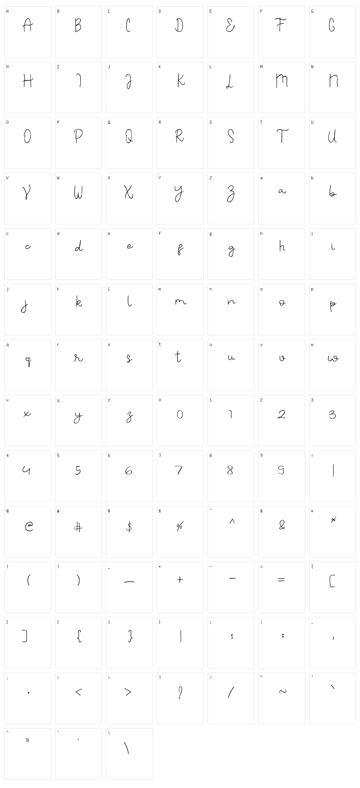 Sakura Character Set