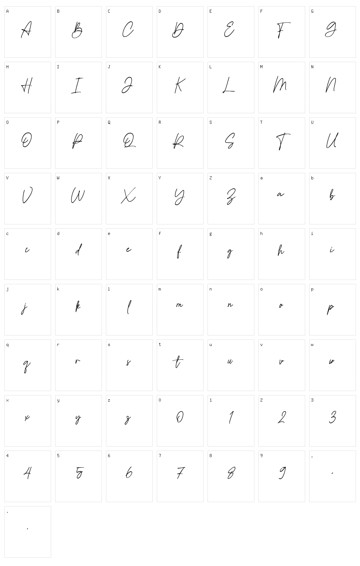 Salleha Character Set