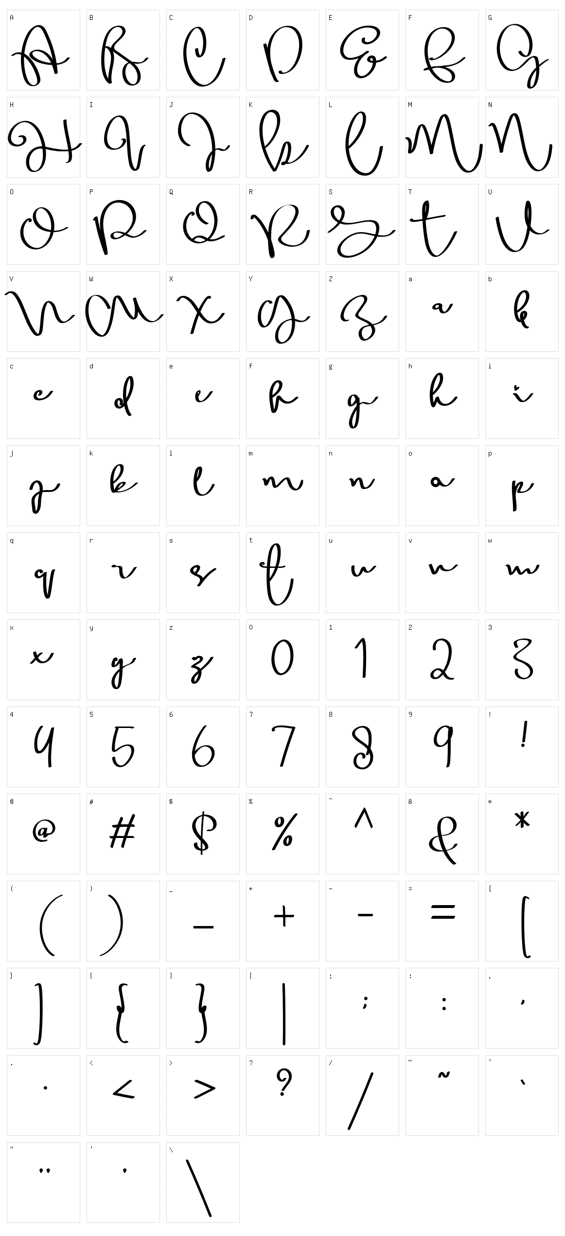 Sallia Character Set