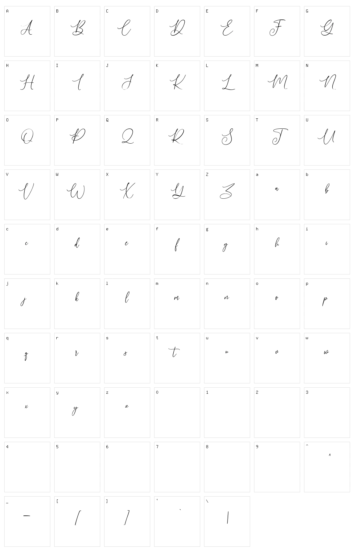 Sallowbliss Character Set