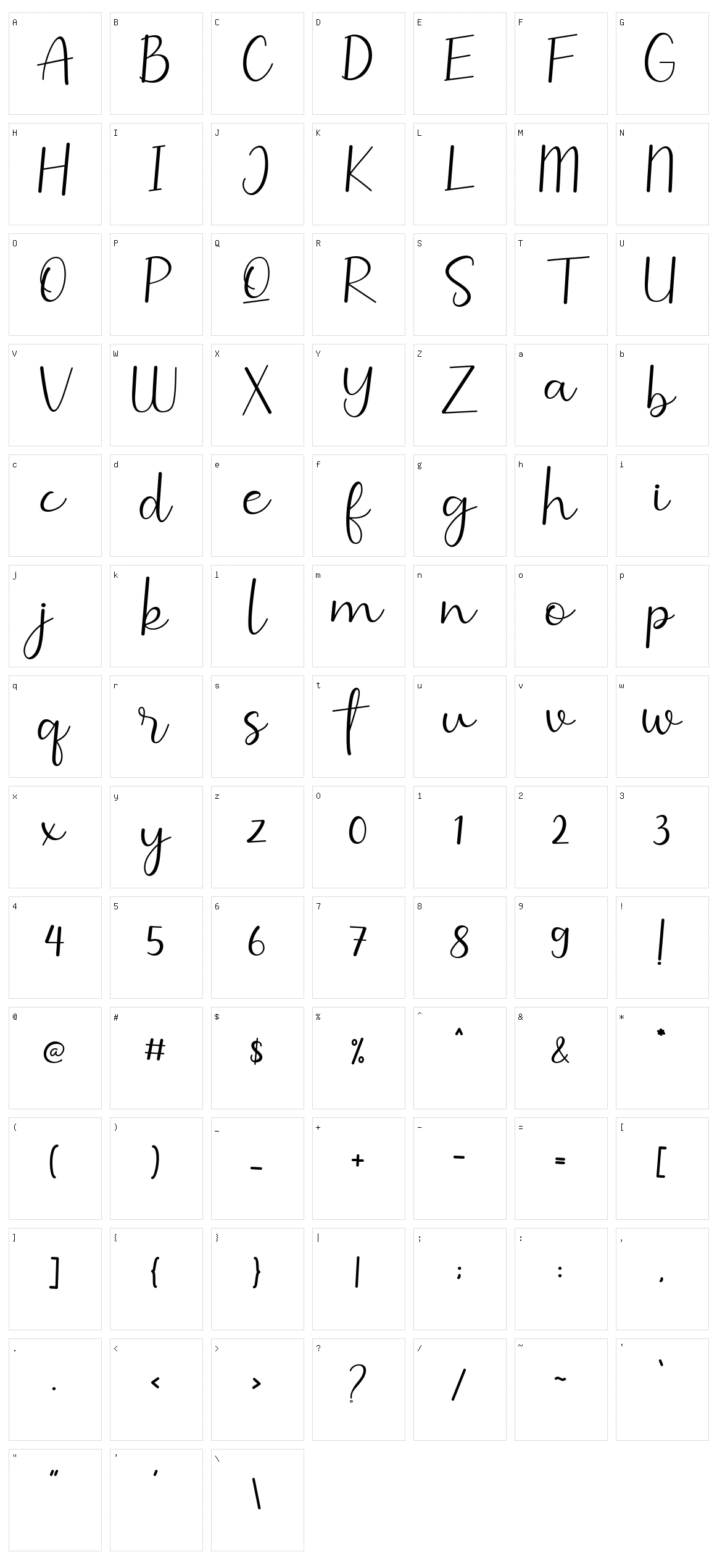 Sallsa Character Set