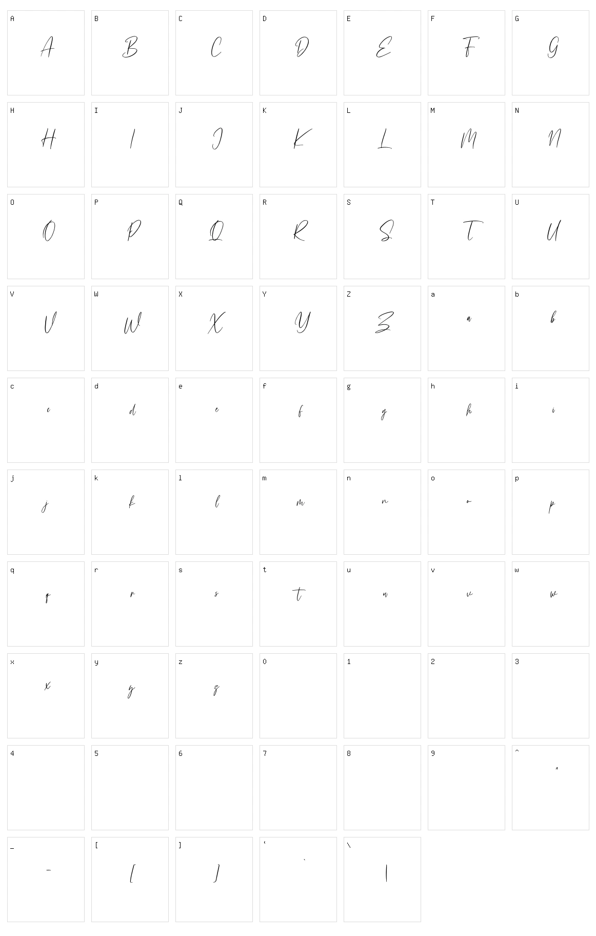 Sallymoores Character Set