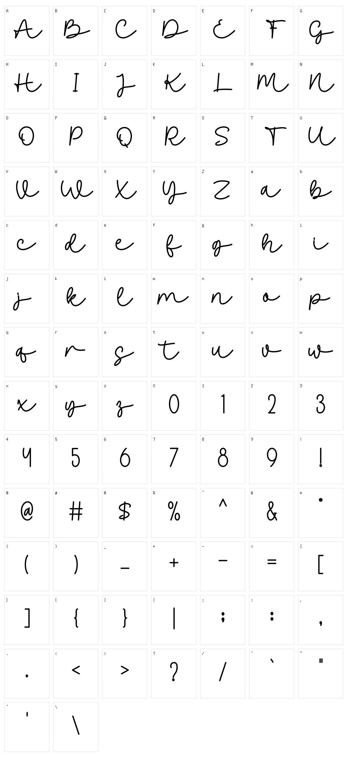Salma Character Set