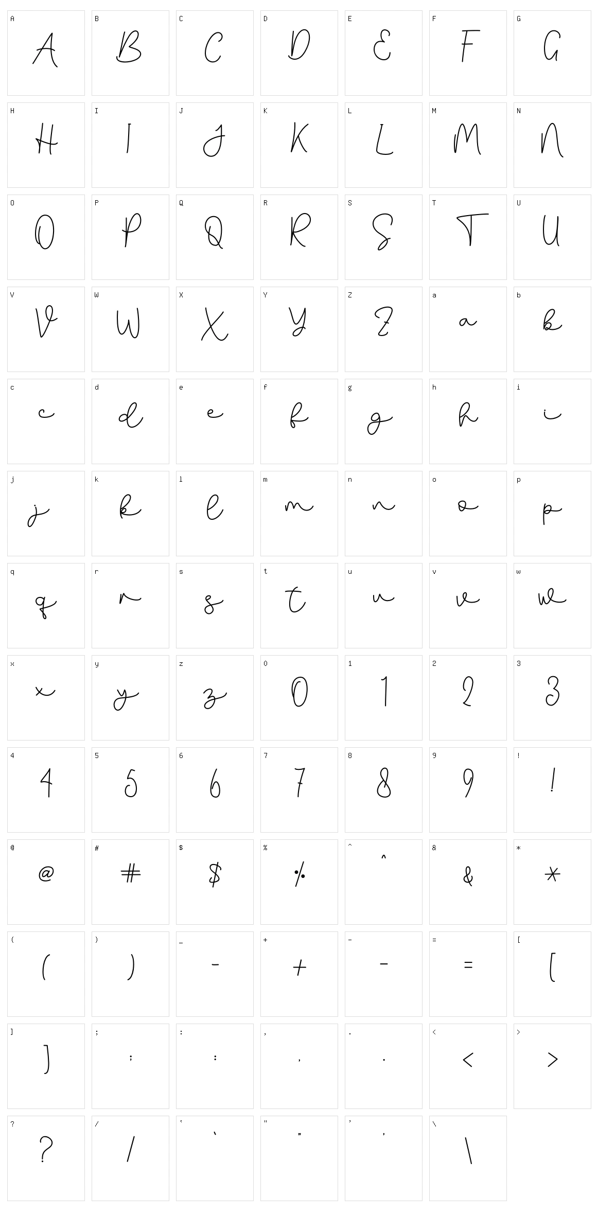 Salminah Character Set