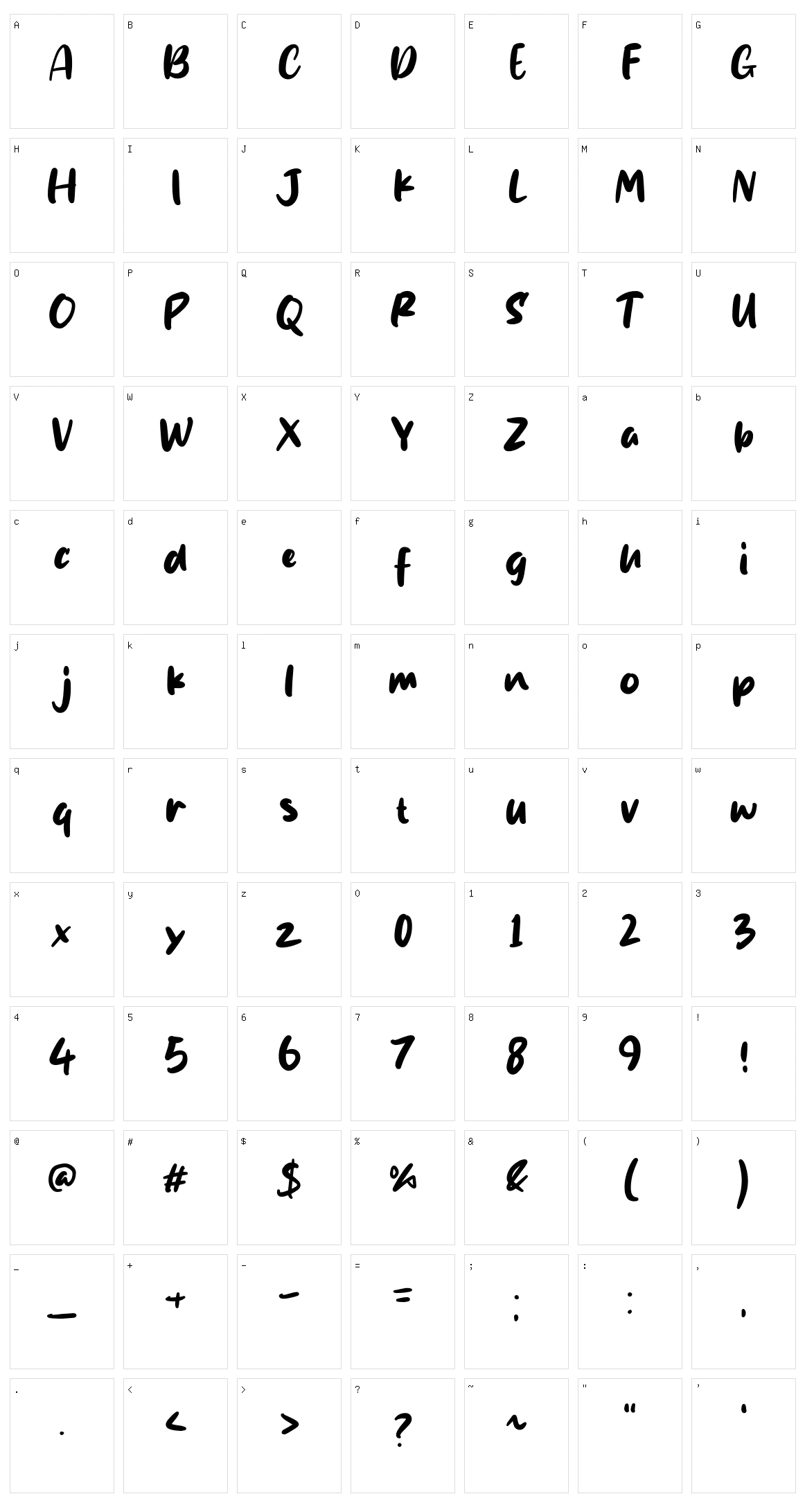 Samatha Character Set