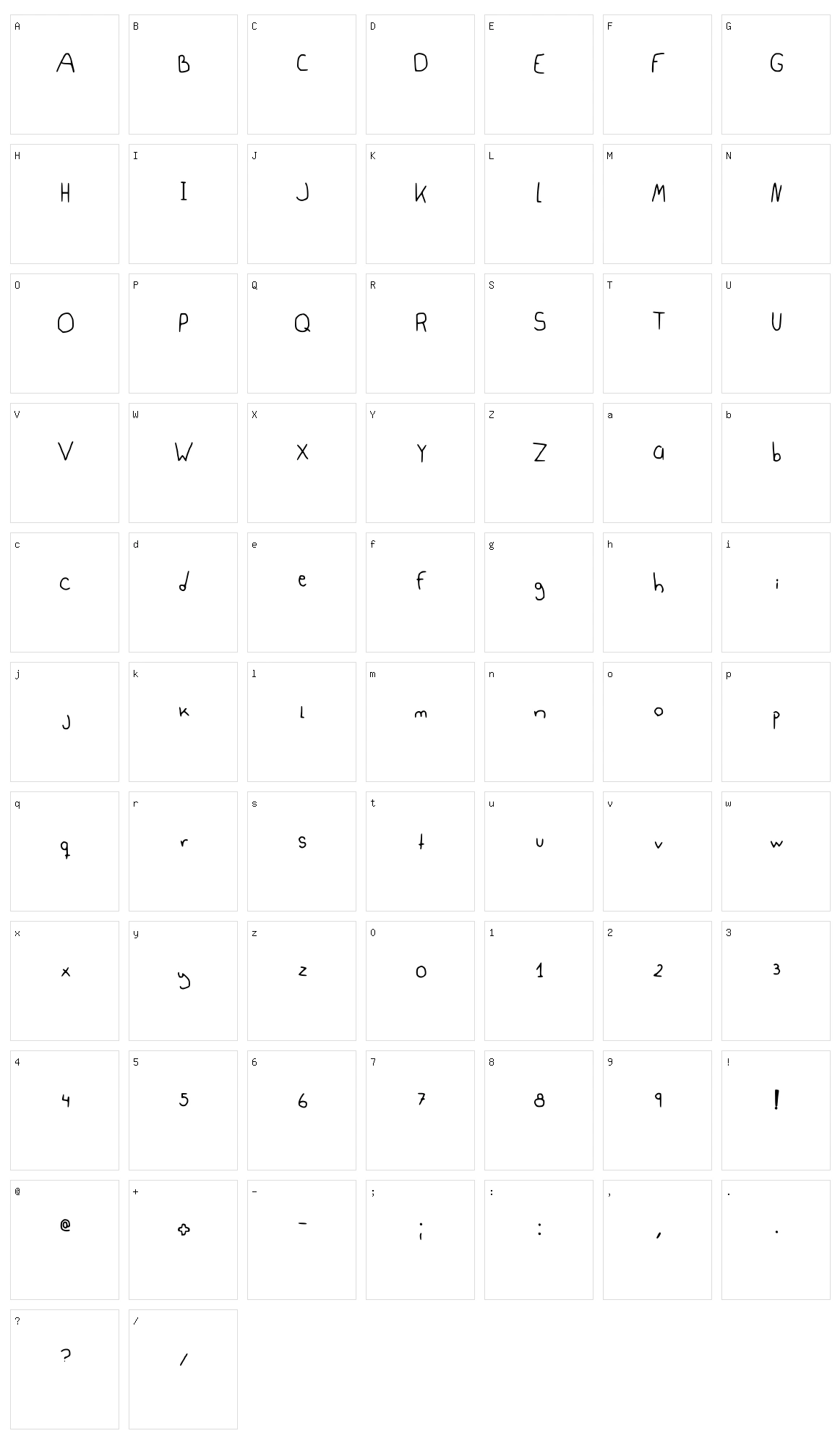 Sami Bublegum Character Set