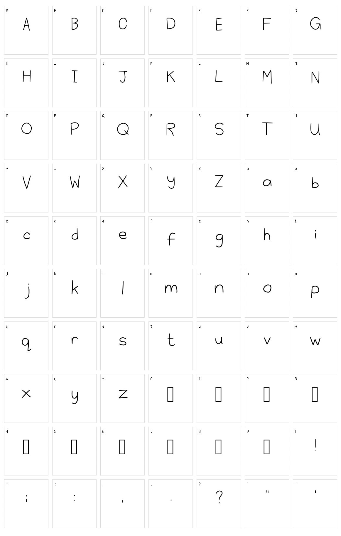 Sammy Character Set