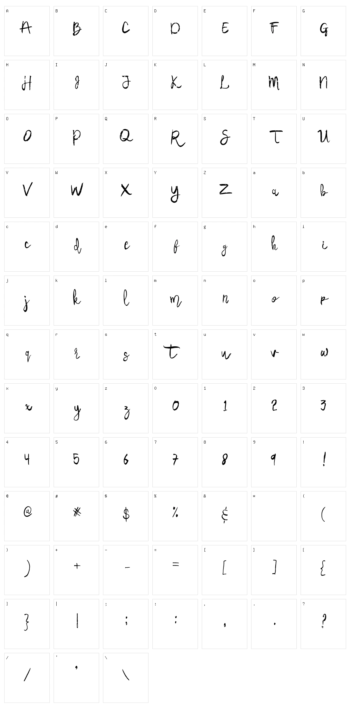 Samudera Character Set