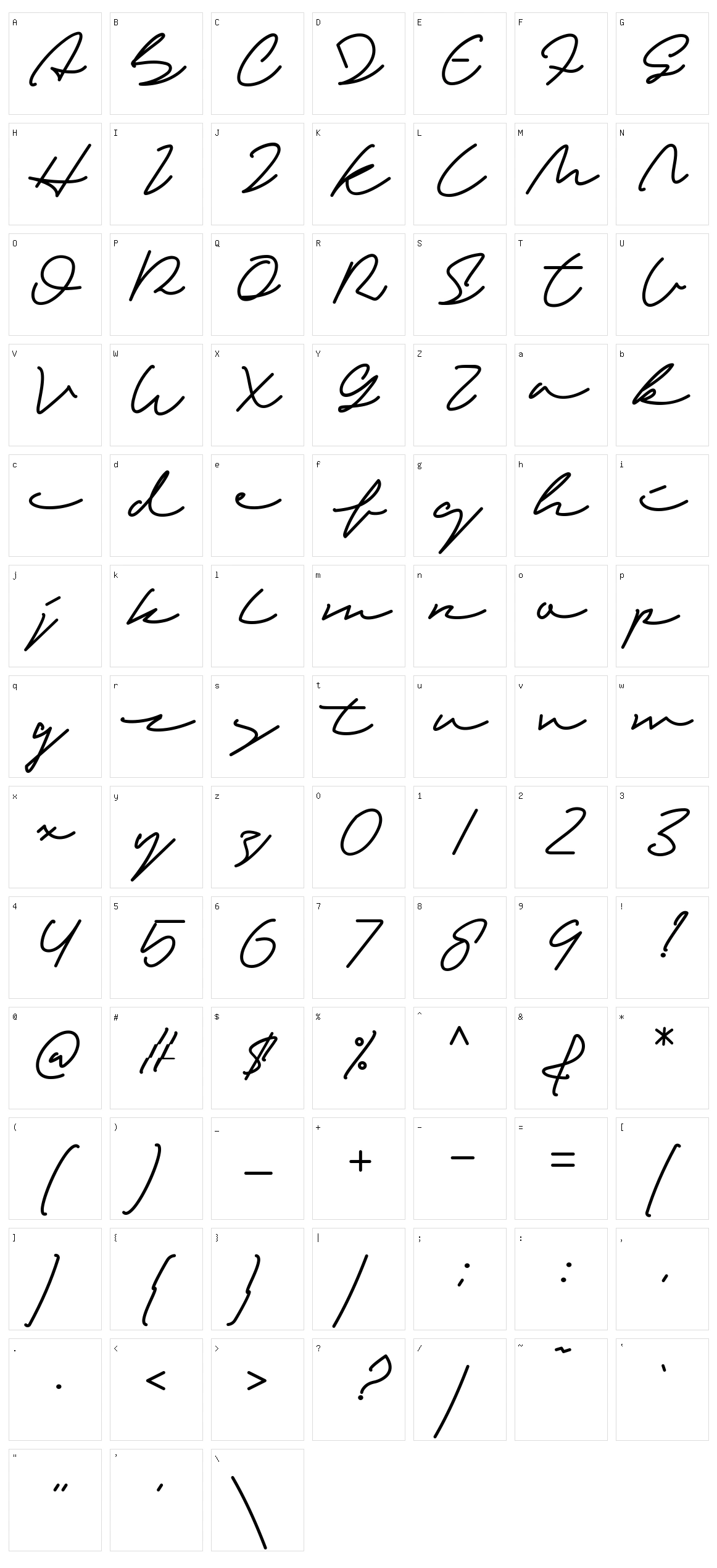 Sandreas Character Set