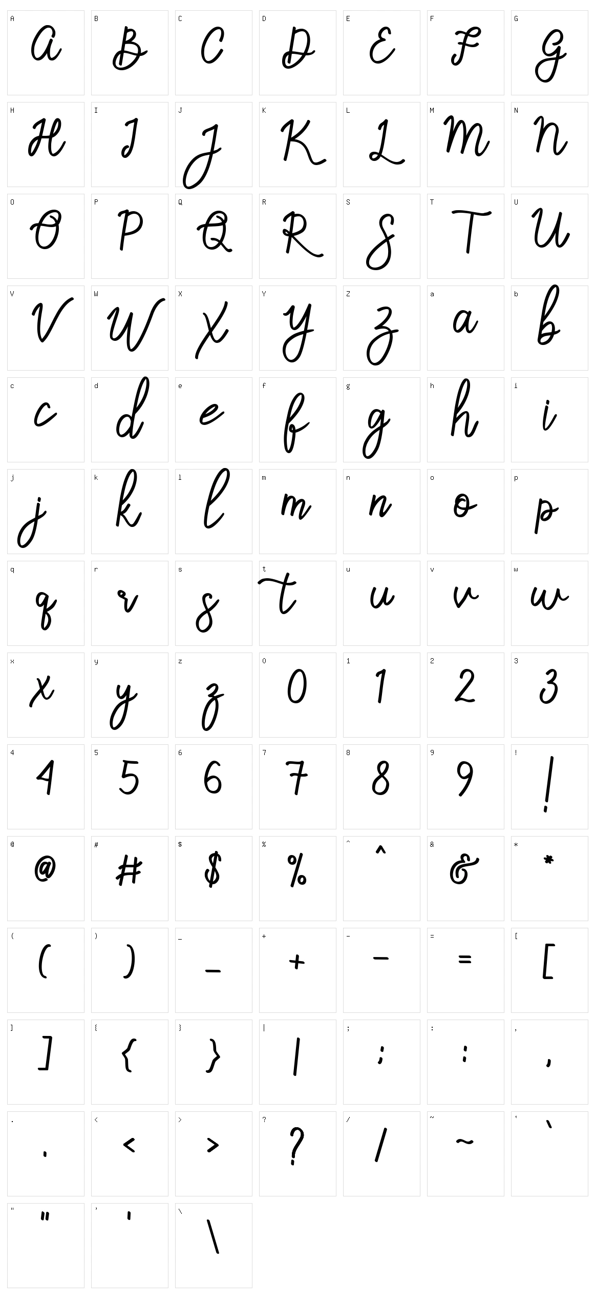 Sandwell Character Set