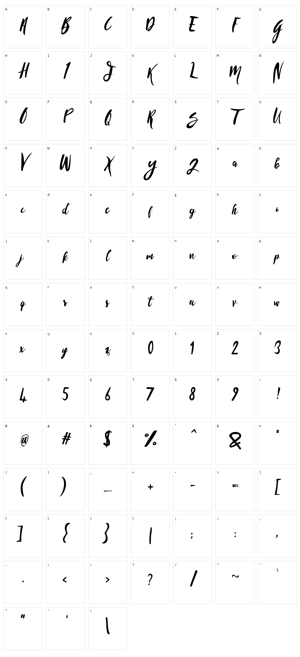 Sandy Character Set