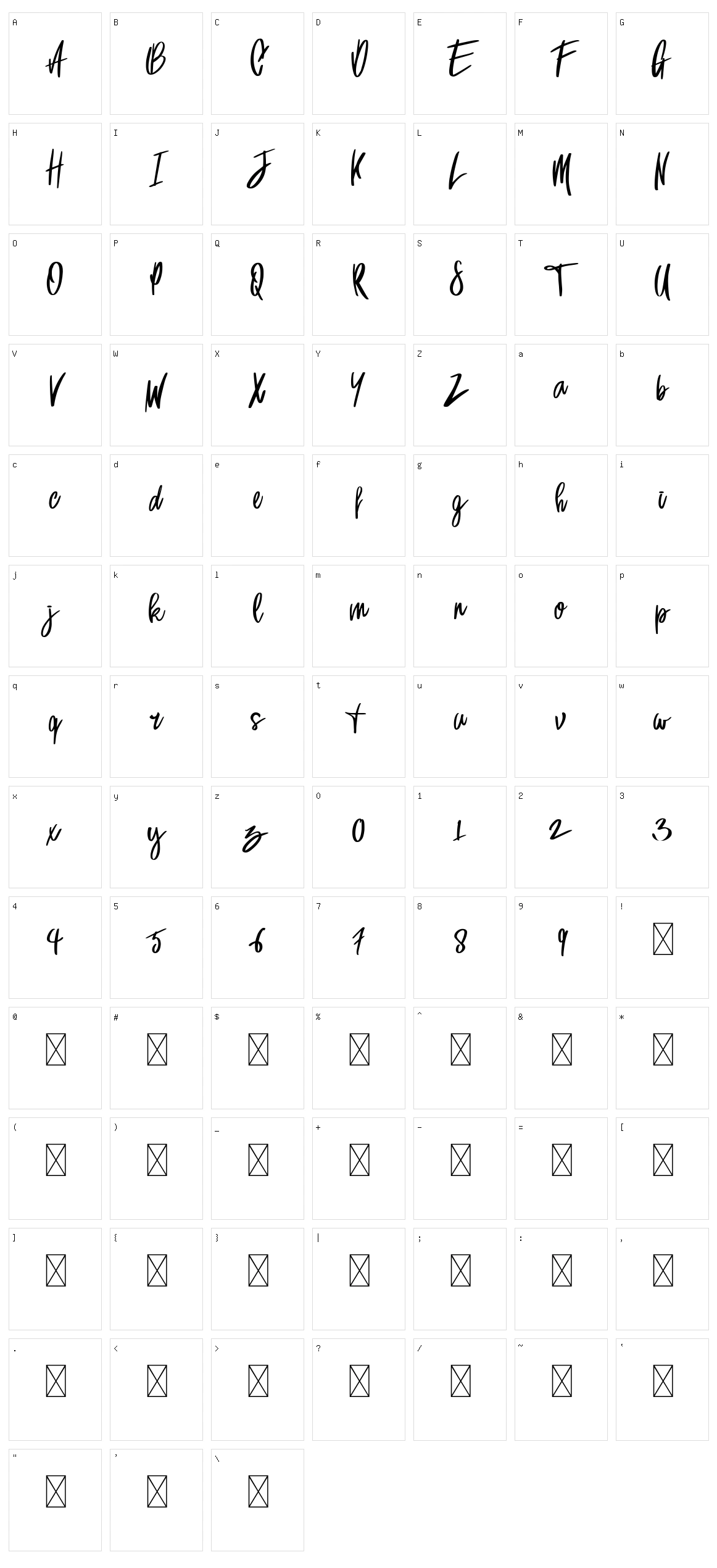 Sansa Character Set