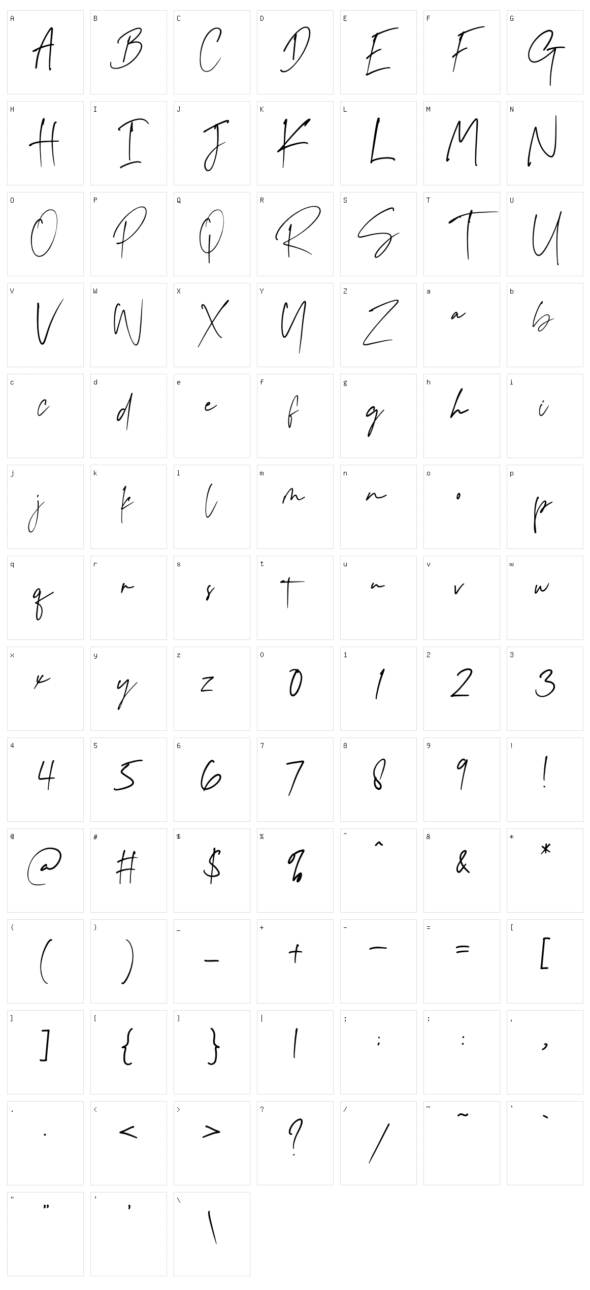 Sansino Character Set