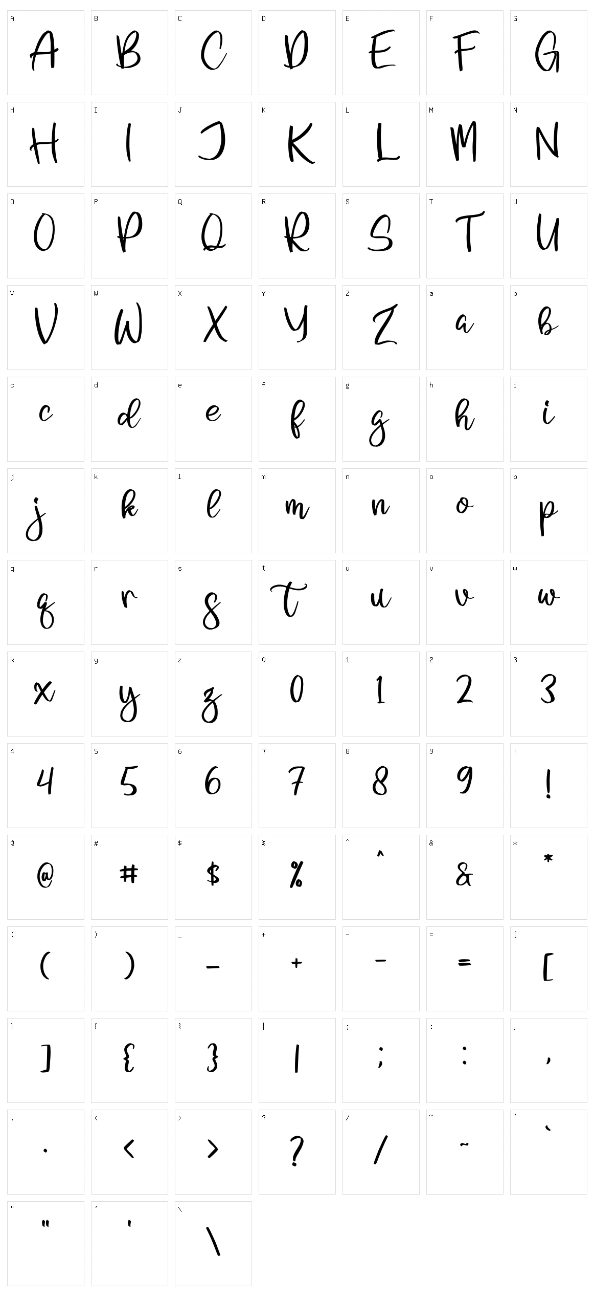 Santosa Edgar Character Set