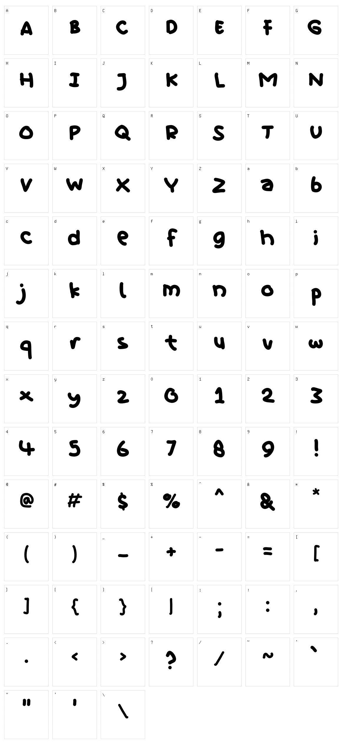 Sanurumi Handwritten Character Set