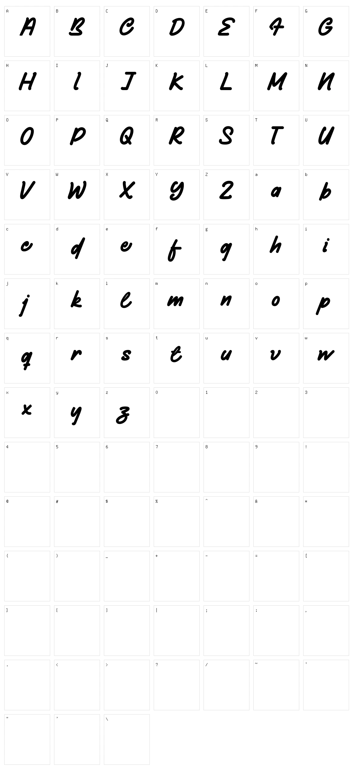 Sanwanee Character Set