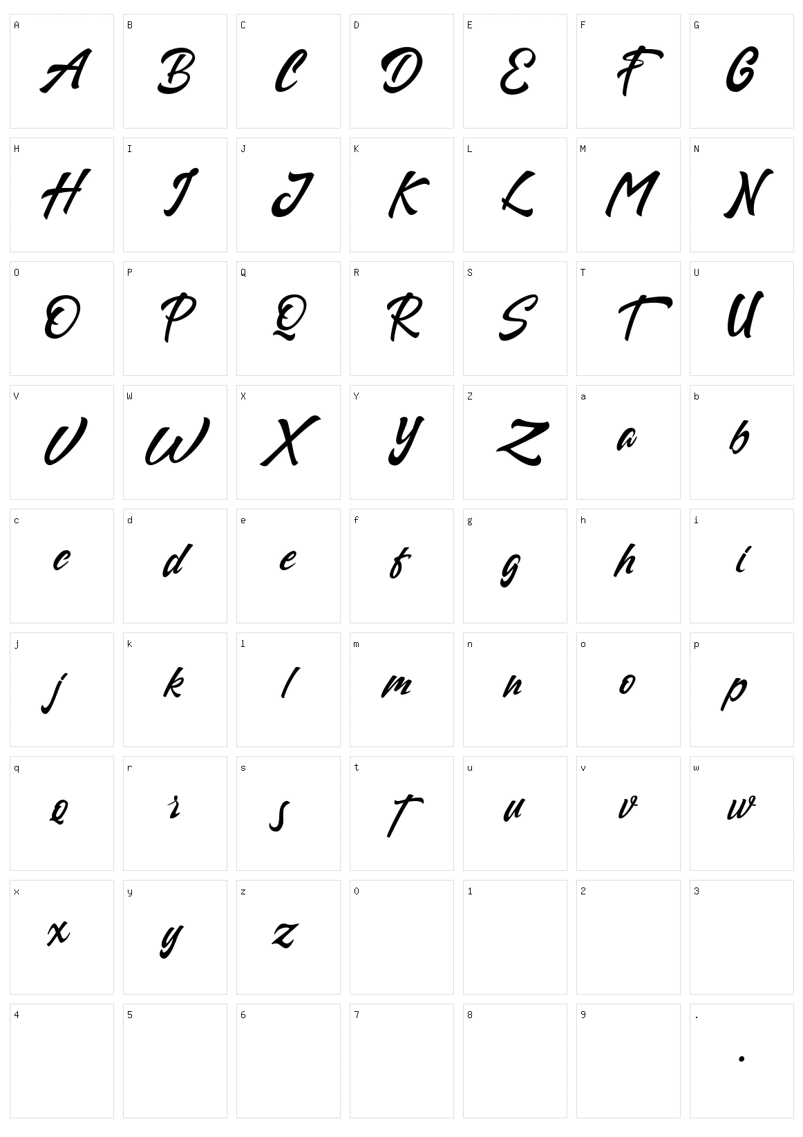 Sapous Character Set