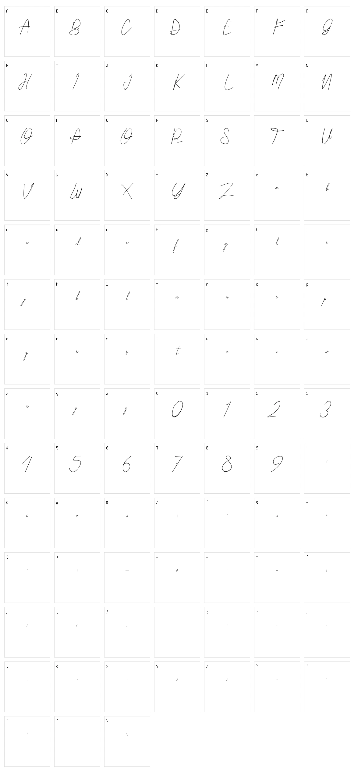Saputra Character Set