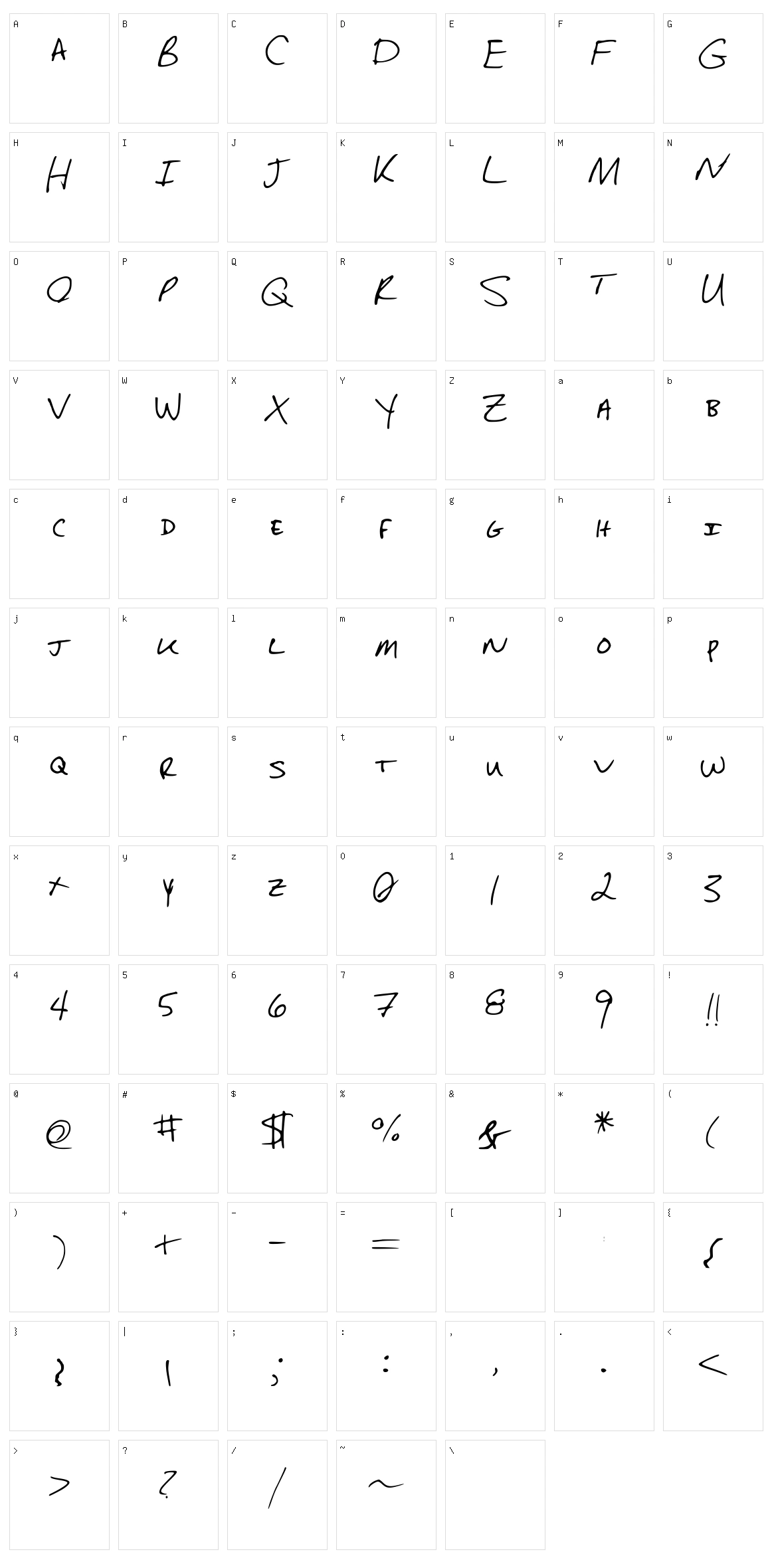 Sara Dunn Hand Character Set