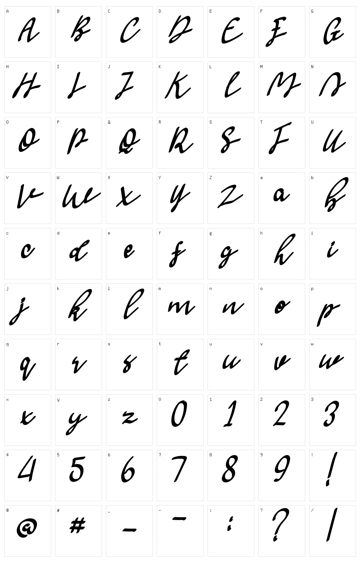 Saraba Character Set