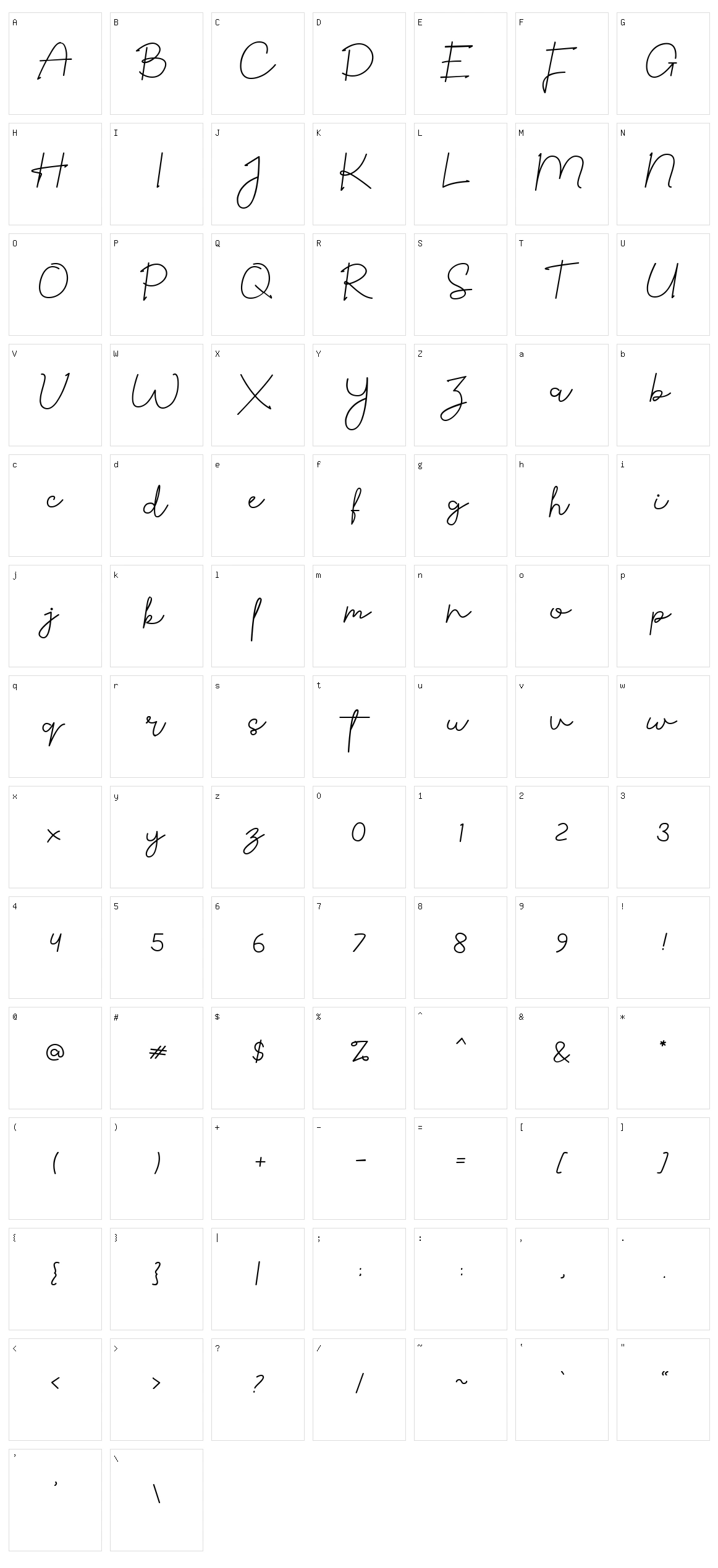 Sarastvale Character Set