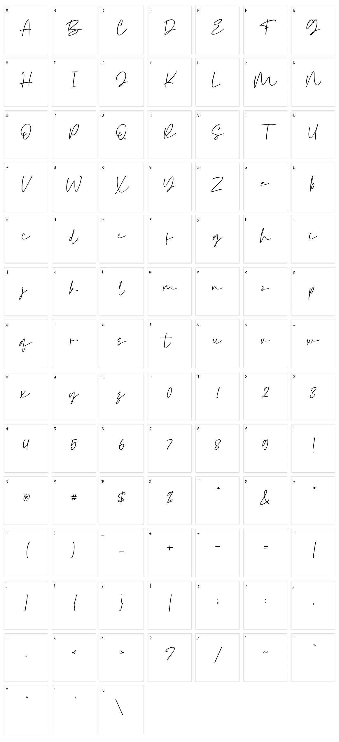 Sarcoline Character Set