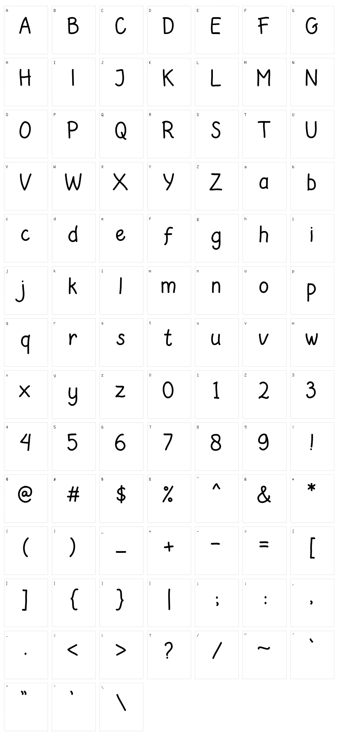 Saridezra Character Set