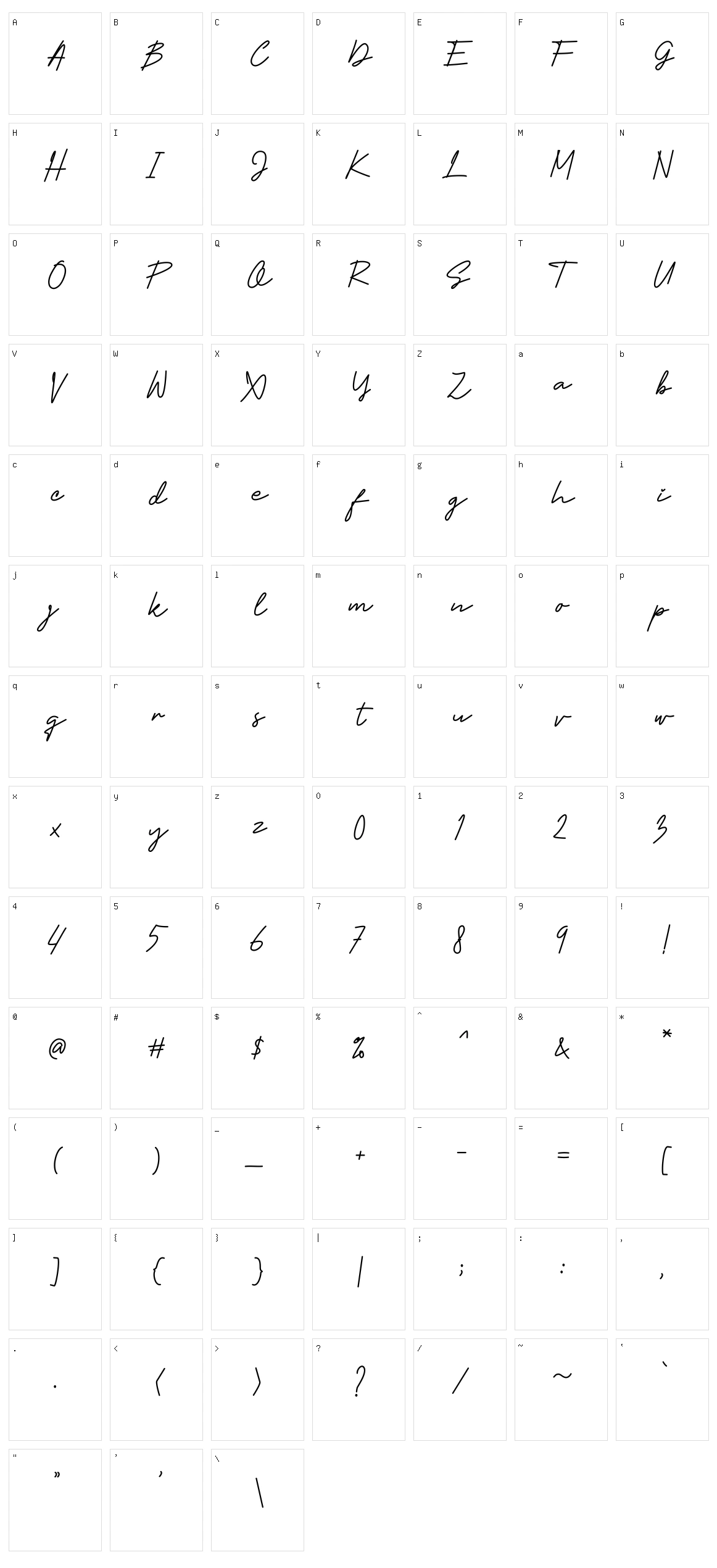 Sarmilla Character Set