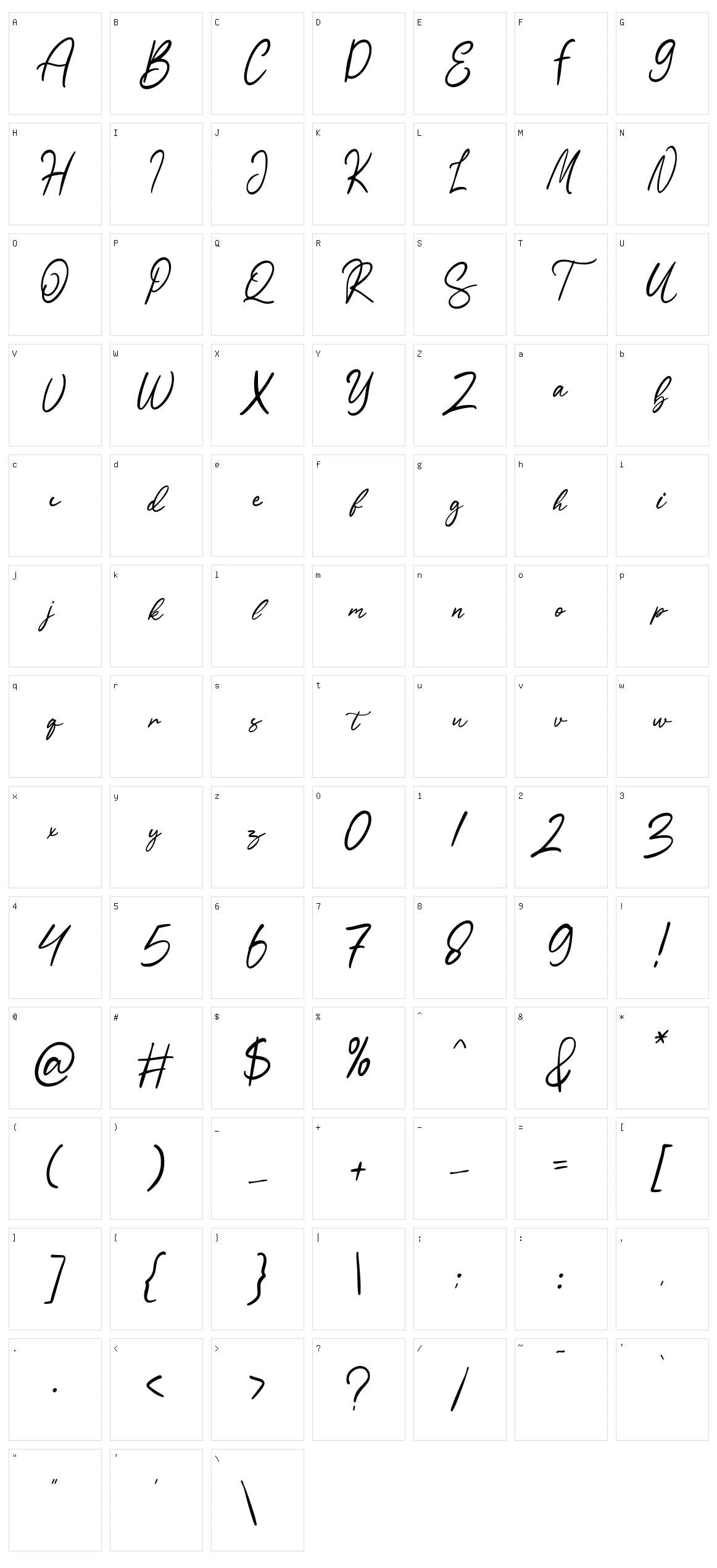 Sartadi Character Set