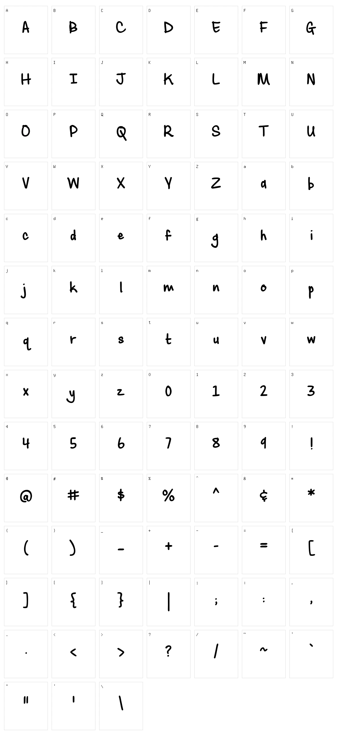 Sassy Molassy Character Set