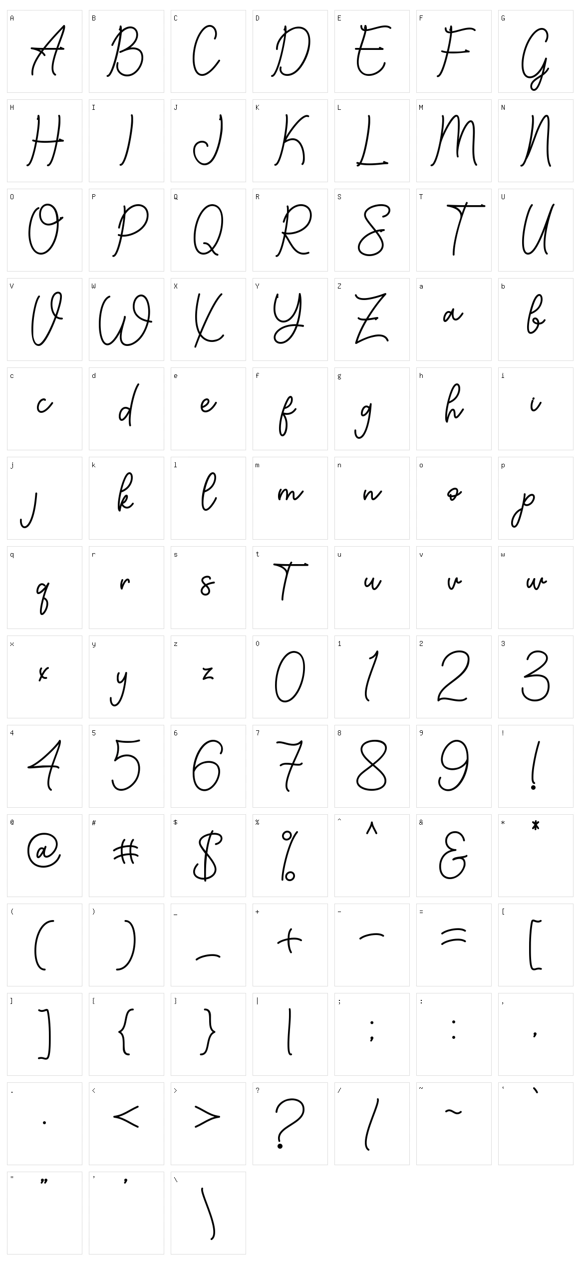 Satherday Character Set