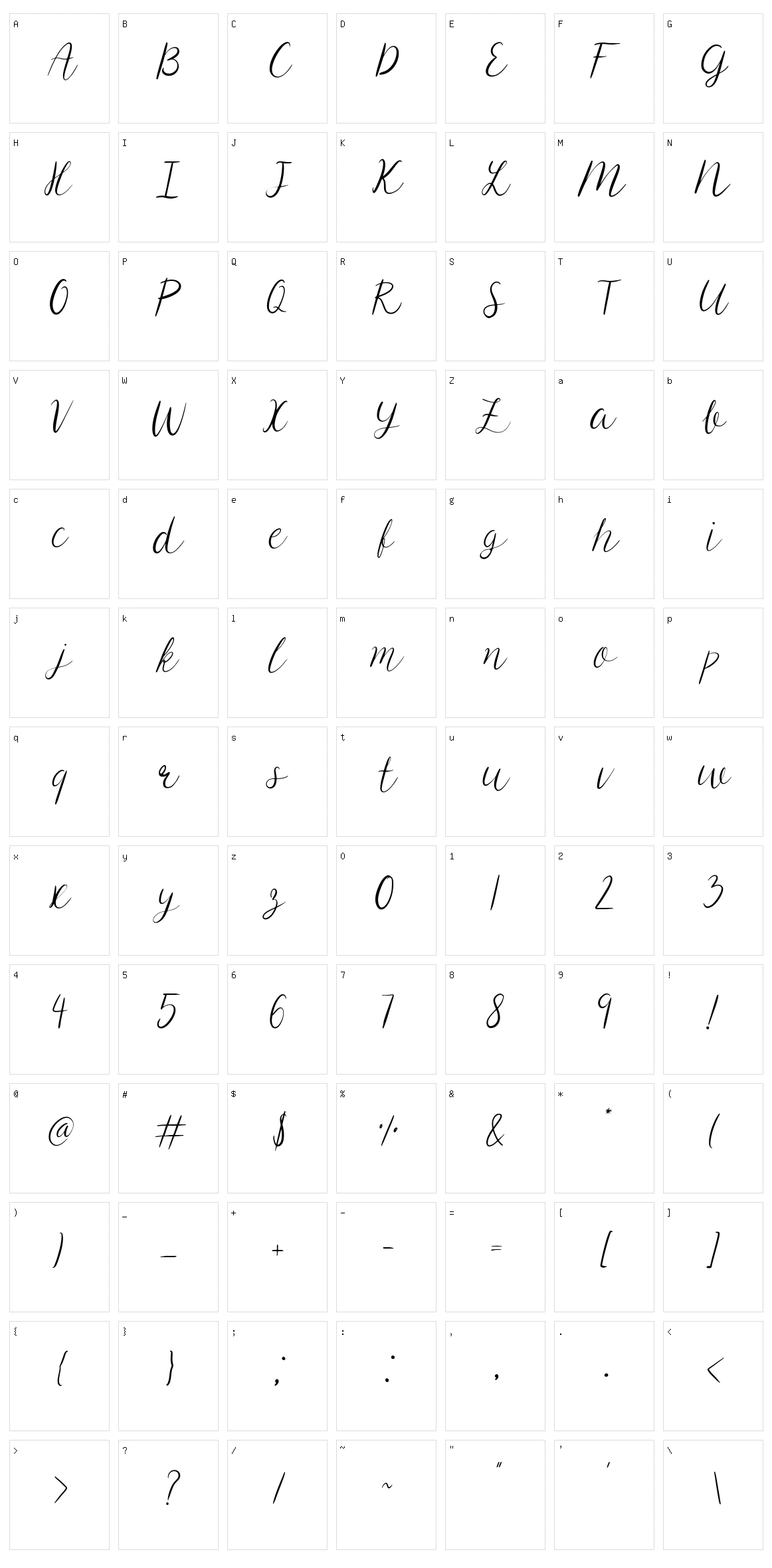 Saturday Character Set