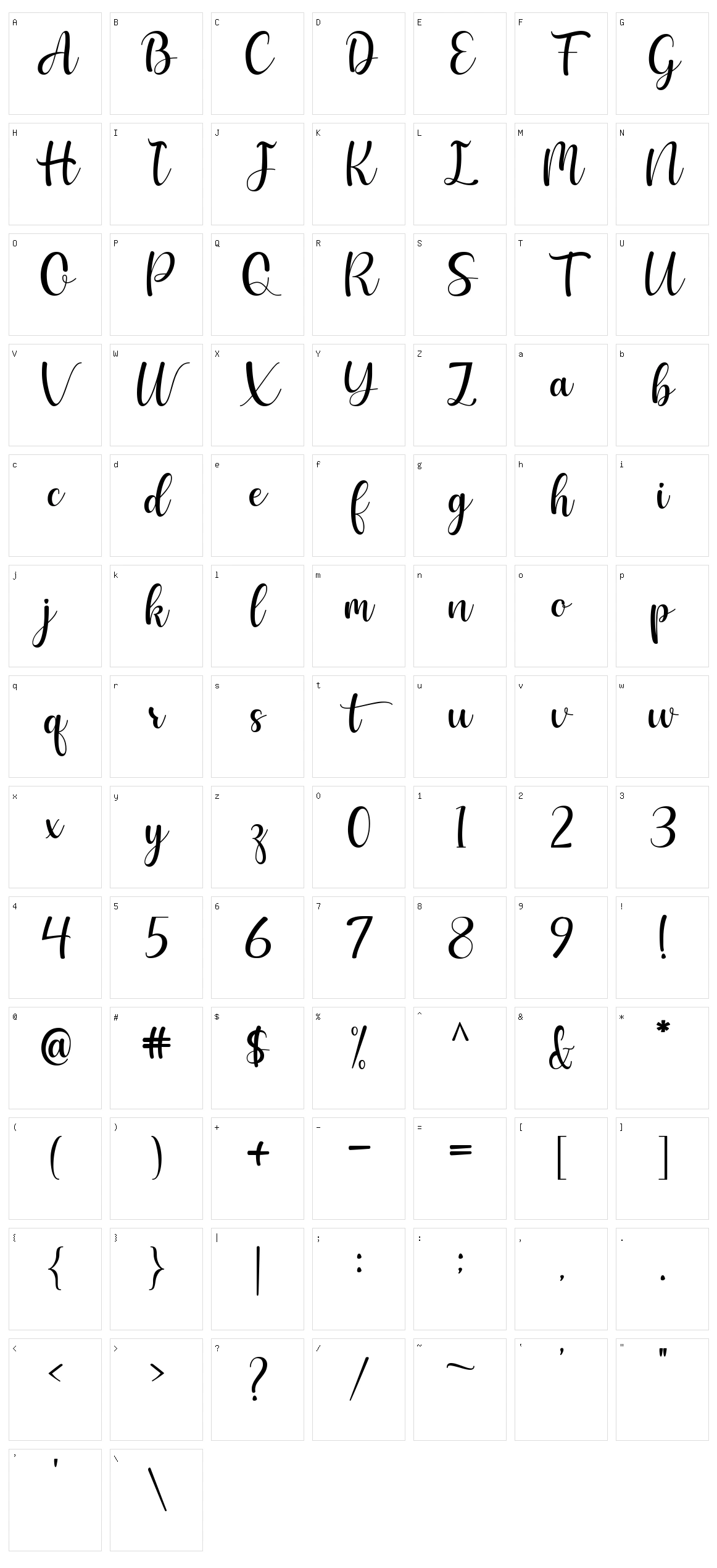 Saturnus Character Set