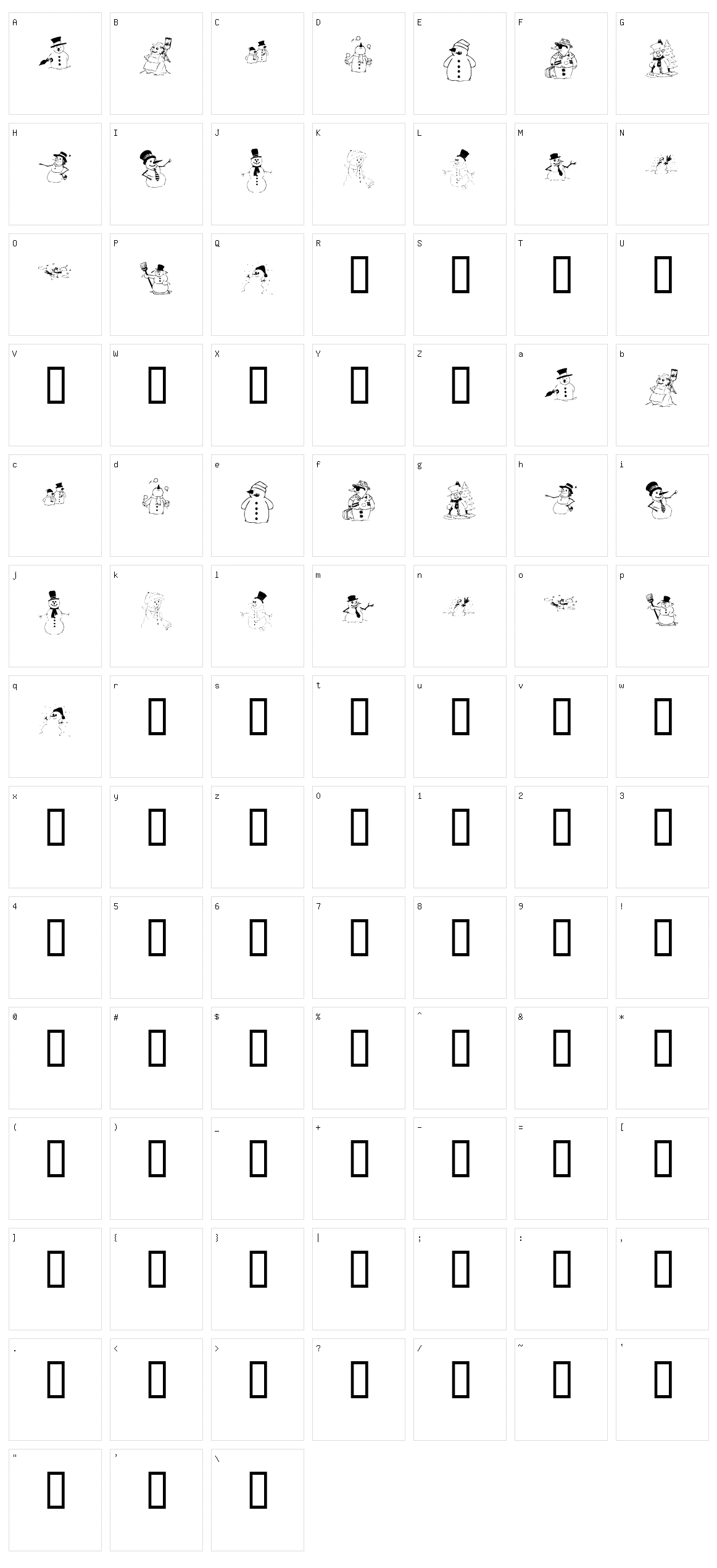 KR Snow People Character Set