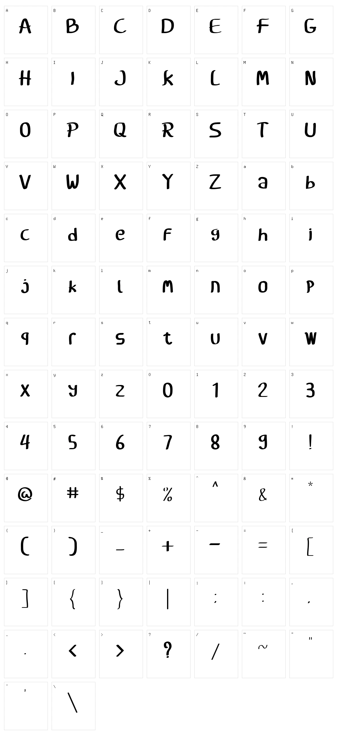 Savriena Hand Character Set