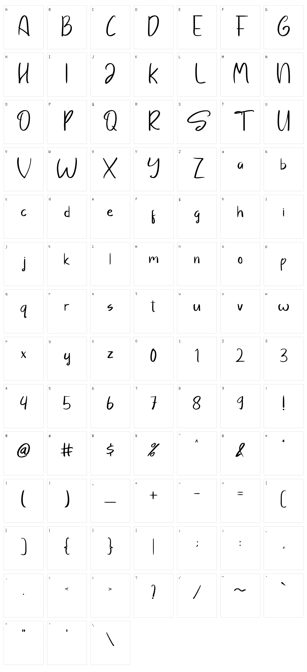 Sayangable Character Set