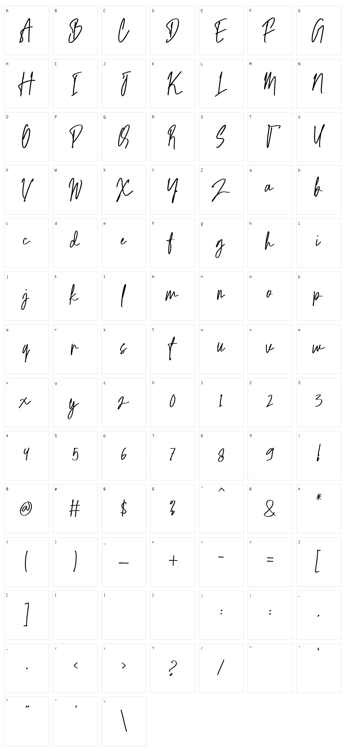 Scathing Character Set