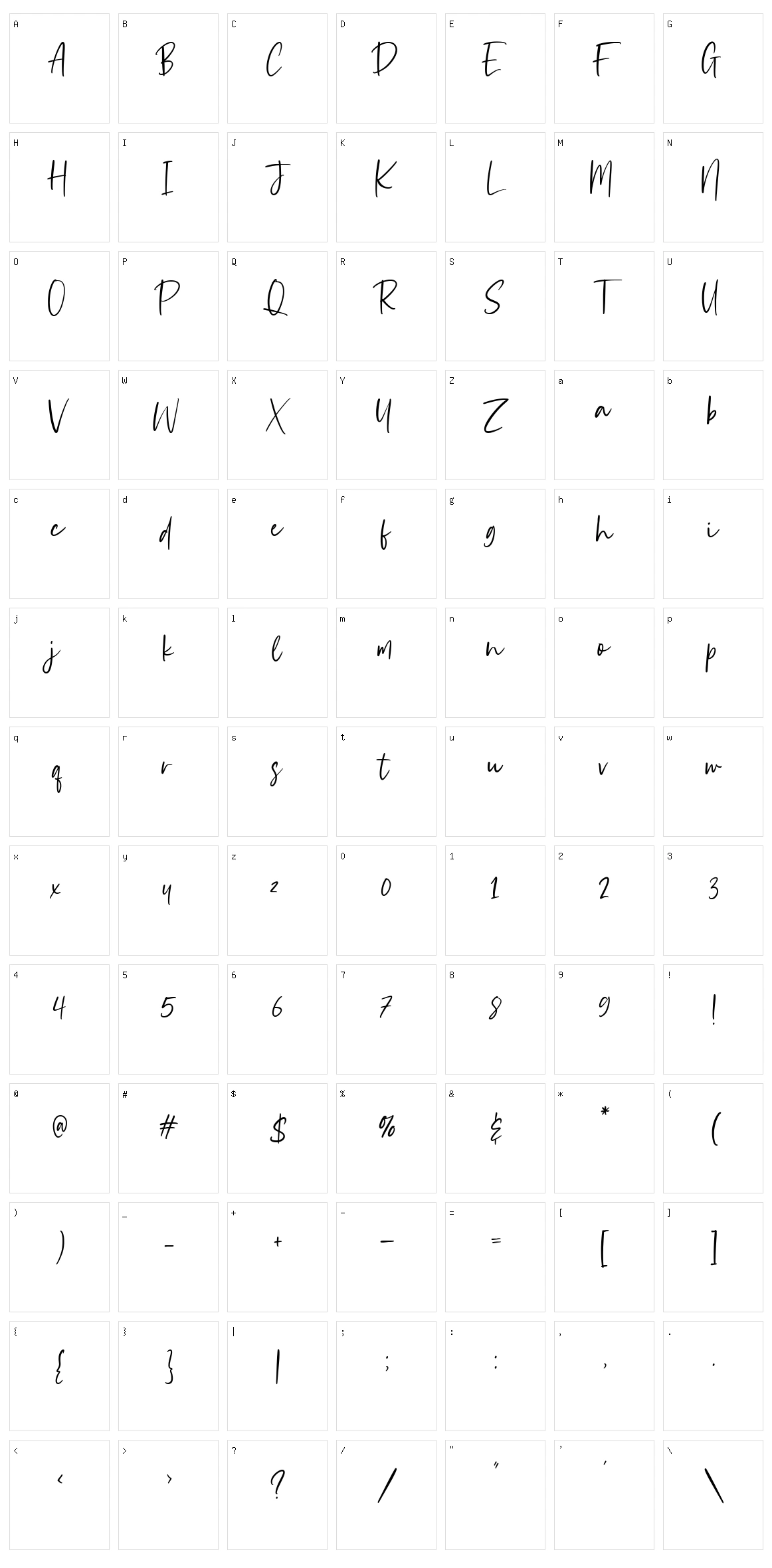 Scholastica Character Set