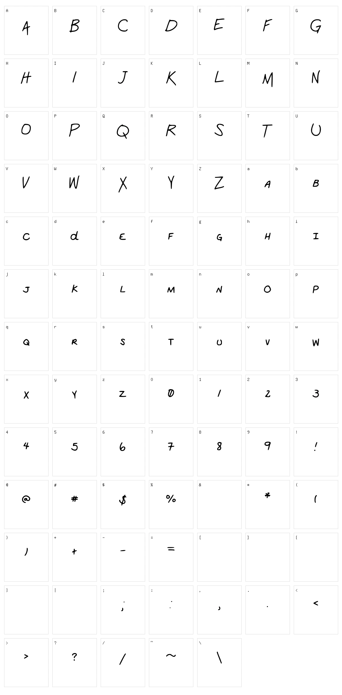 School Work Character Set