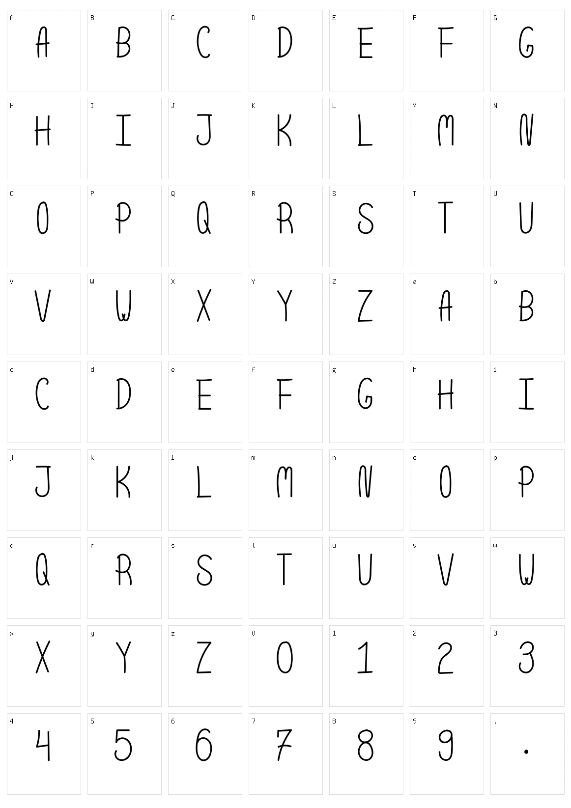 Scoop Character Set
