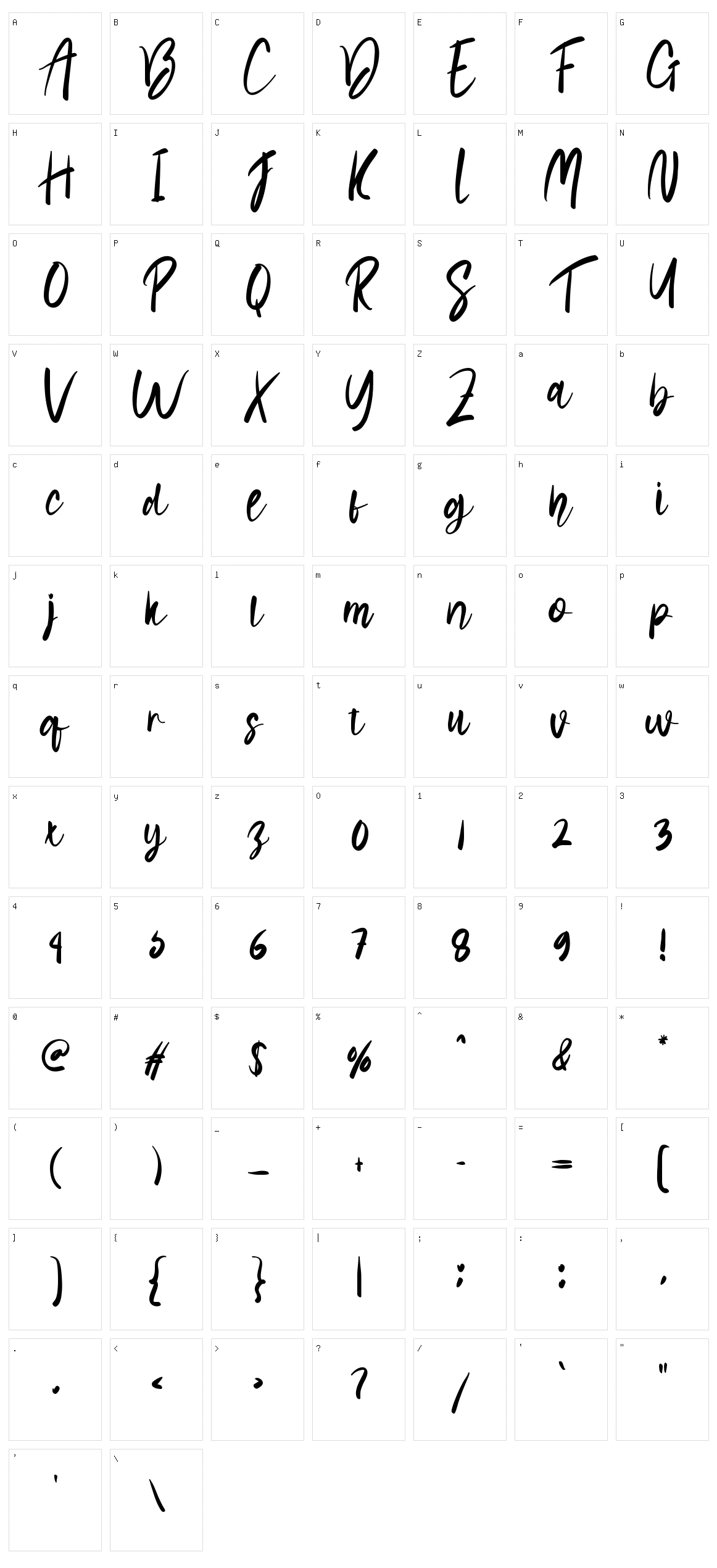 Scratches Character Set