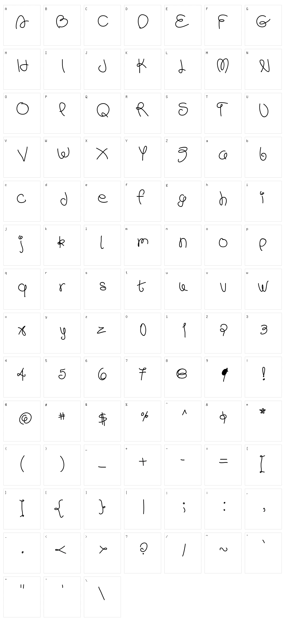 Scribb Character Set