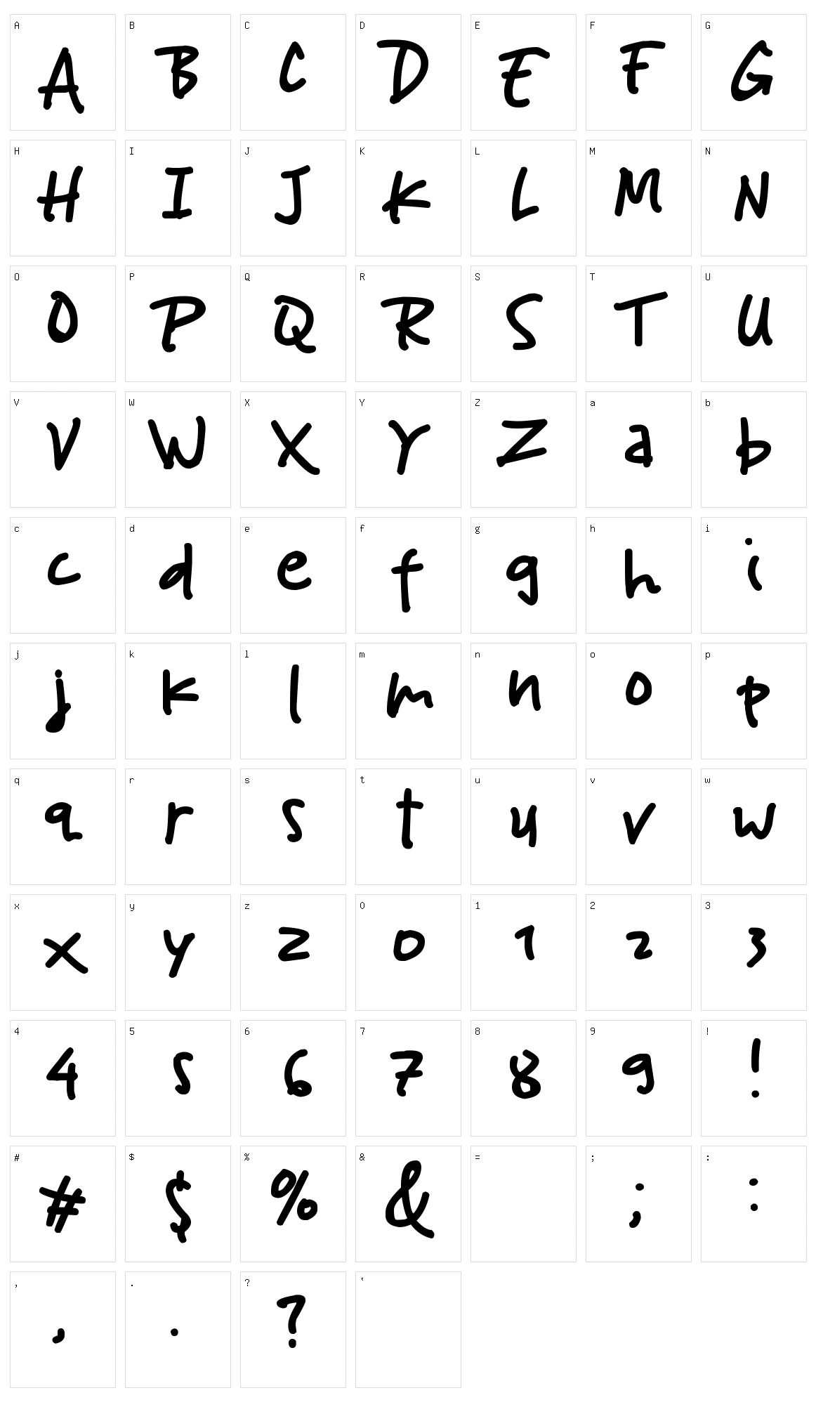 Scribble Child Character Set