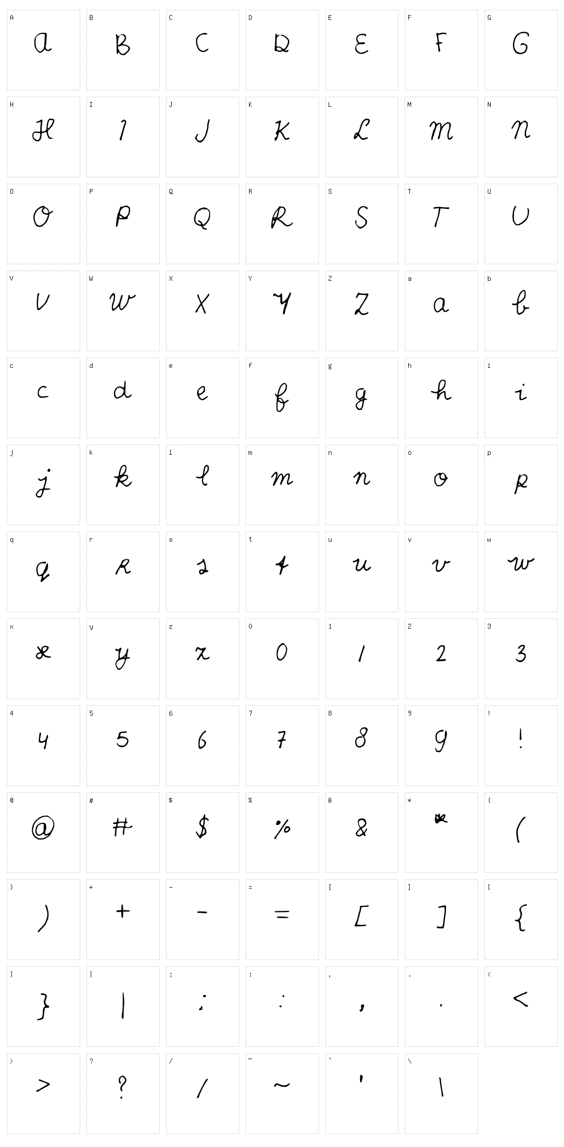 Scribble Scrabble Character Set