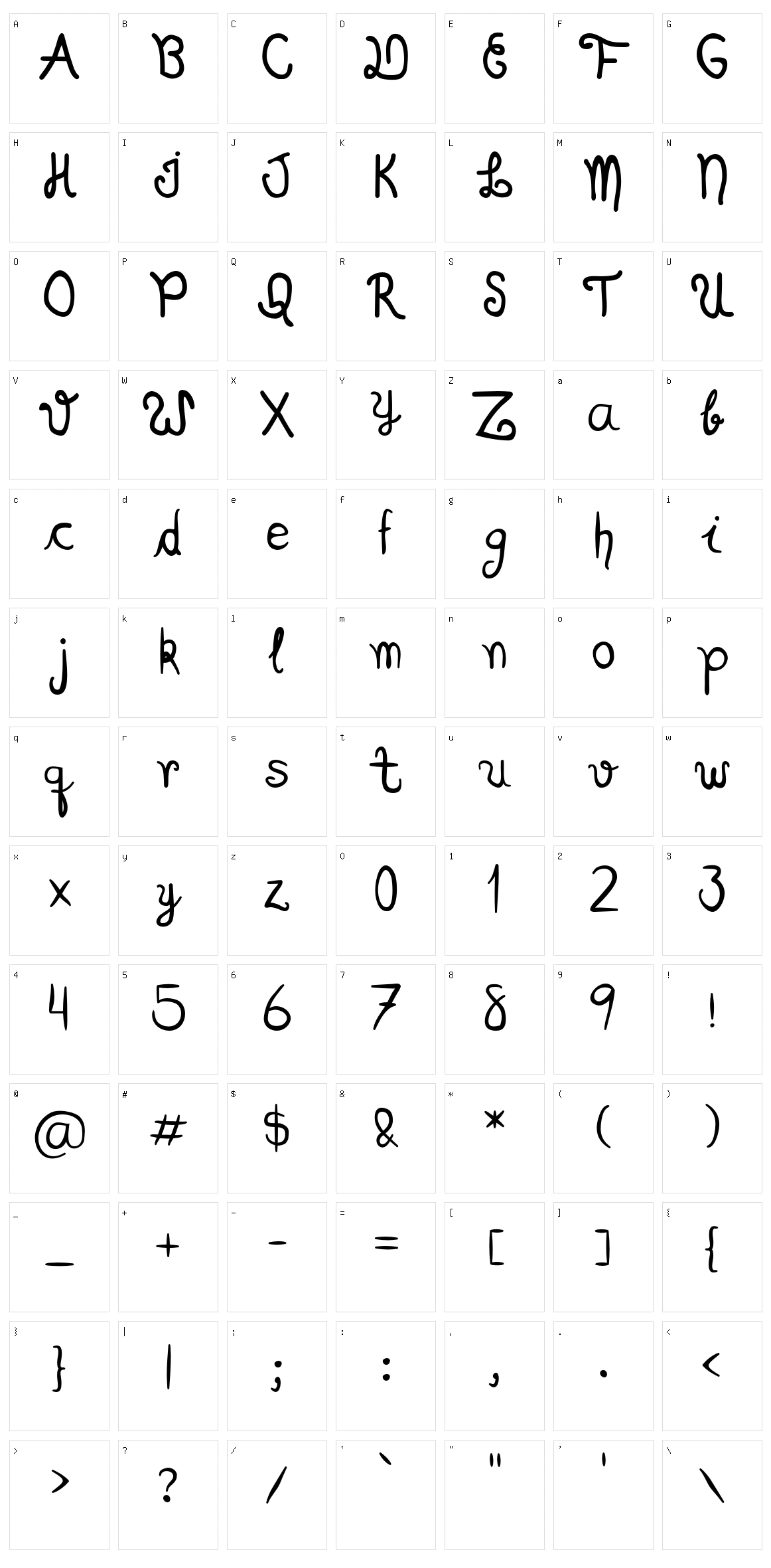 Scriptia Happy Character Set