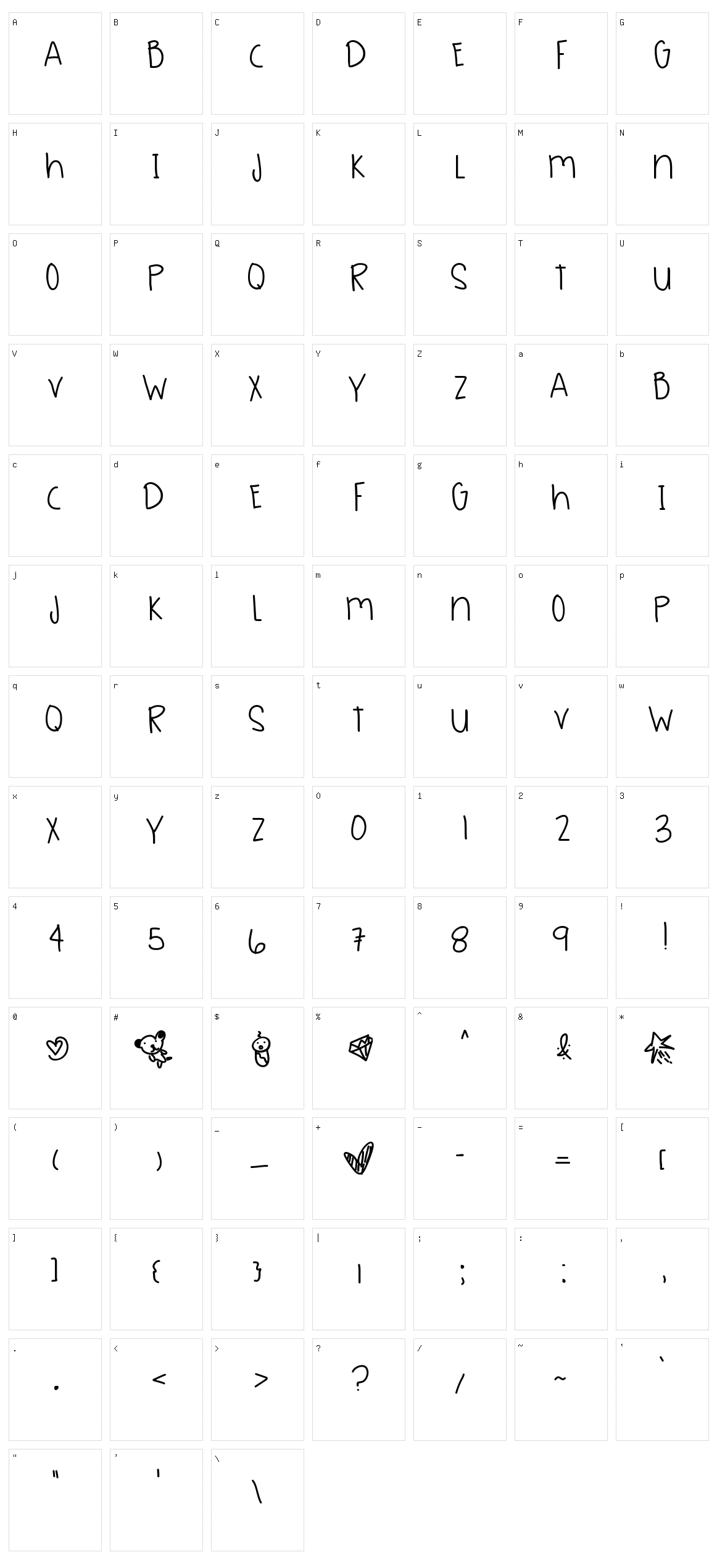 Sea Green Character Set